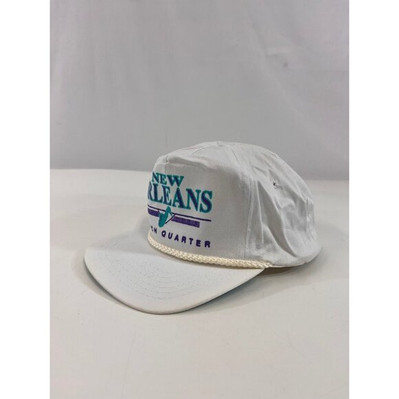 New Orleans French Quarter Snapback Hat Cobra Caps Adjustable Vtg Braid Rope Sax - Picture 3 of 10